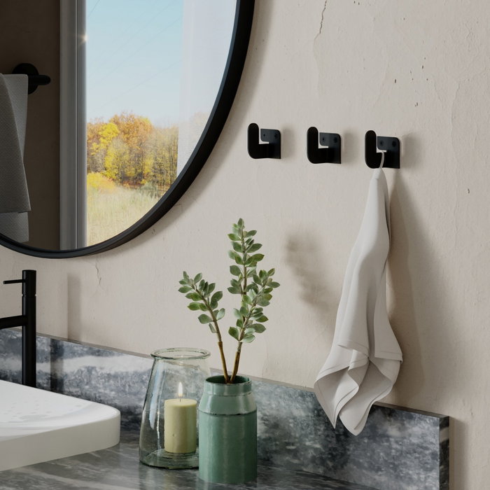 Wallity Luxa Metal Hanger Negro Set de 3